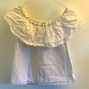 Classy white shirt top in bamboo cotton from Hawaii.  Great condition.